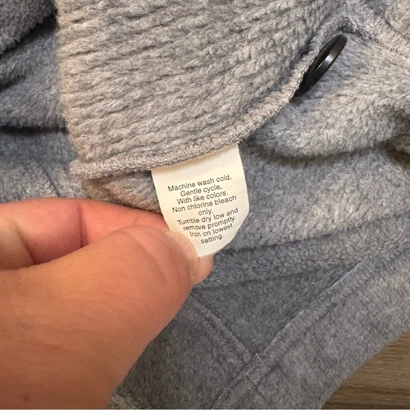 Vintage J.Crew Gray Knit Coatigan Chore Jacket Button Front Size M 90s Y2K - Picture 8 of 10